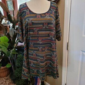 Women's Minnie Mouse Popover Top Disney 2X 2XL Subliminal Green Short Sl…